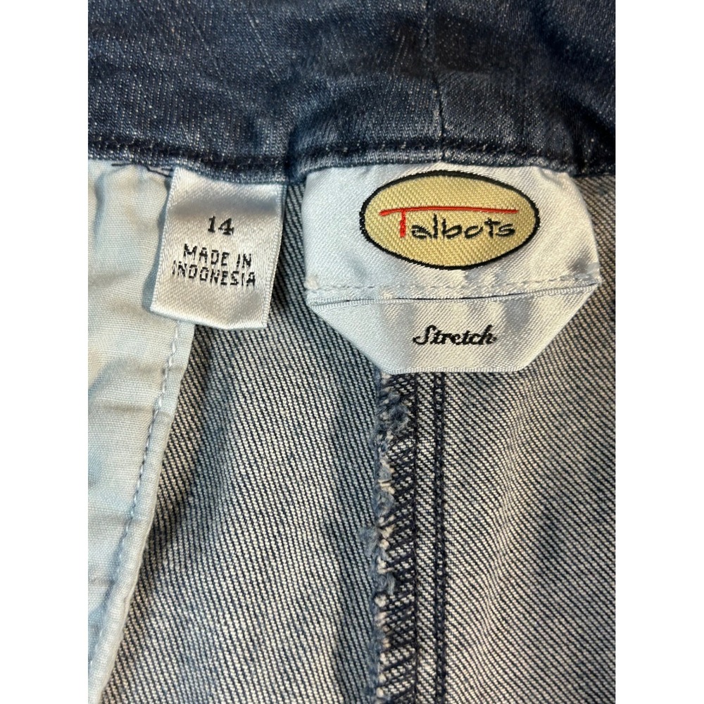 Talbots Womens Denim Bermuda Shorts Blue Stretch Size 14 - Picture 7 of 8